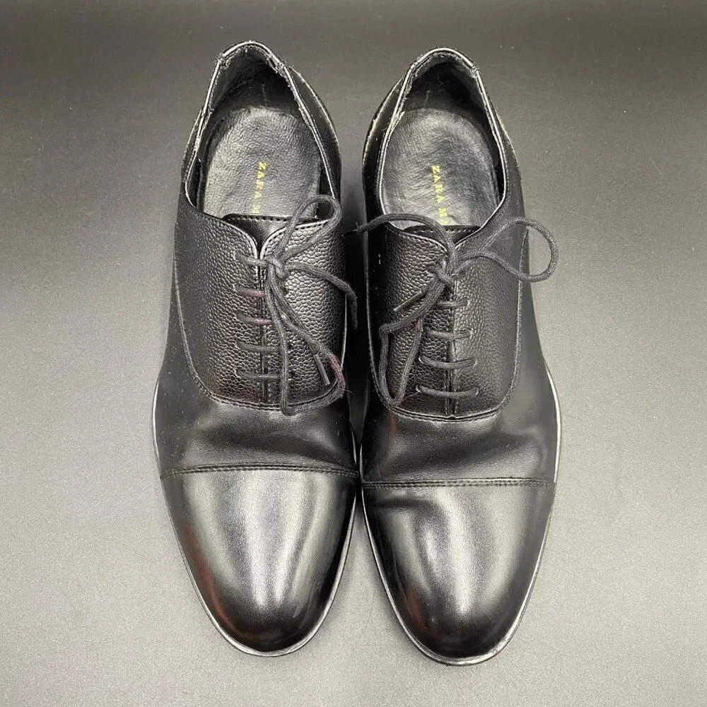 Zara Man Black Lace Up Shoes Men’s Size 40/U.S. 7